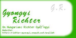 gyongyi richter business card